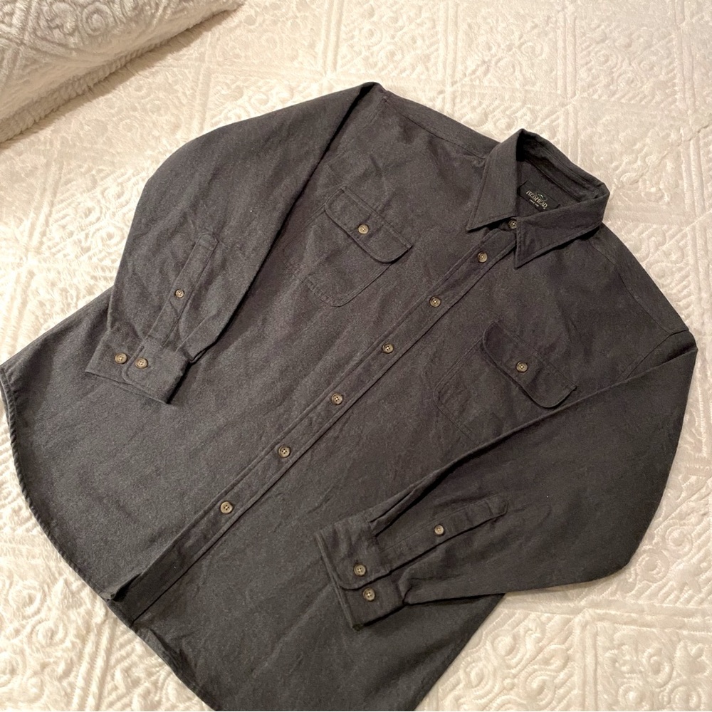 RedHead men’s  grey flannel chamois shirt. Size L